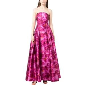 Sachin & Babi Zofia Watercolor-Effect Gown Dress Pink Womens Size 6 New